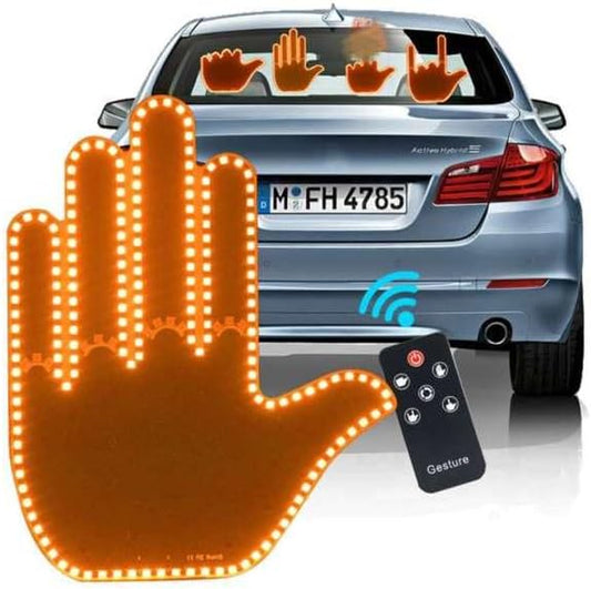 LED Middle Finger Car Display Light