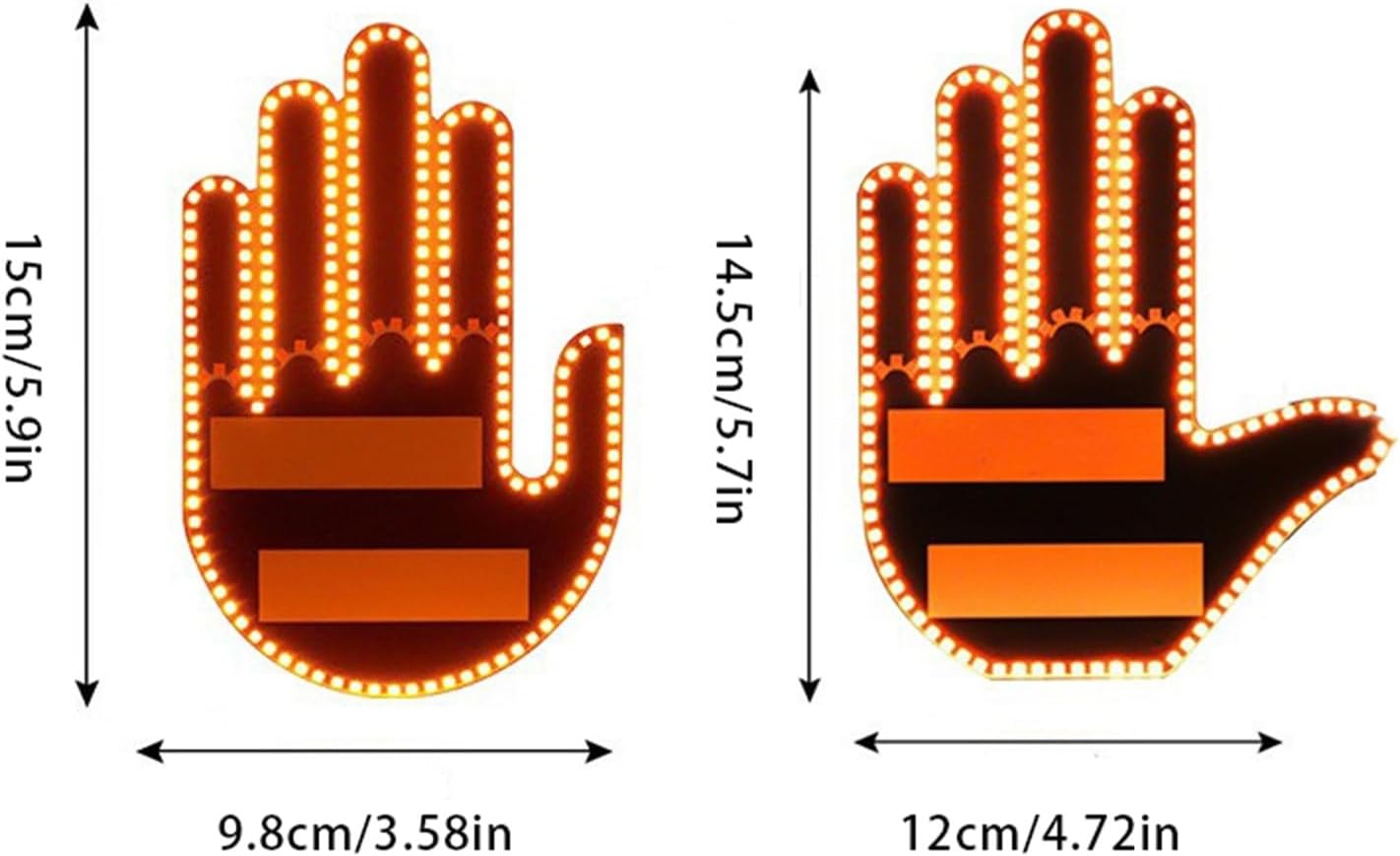 LED Middle Finger Car Display Light