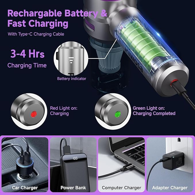 4-in-1 Compact Wireless Car Vacuum and Air Blower