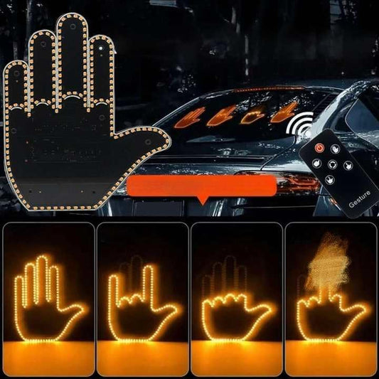 LED Middle Finger Car Display Light